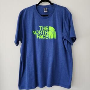 The North Face‎ blue short sleeve front graphic t-shirt mens size XL